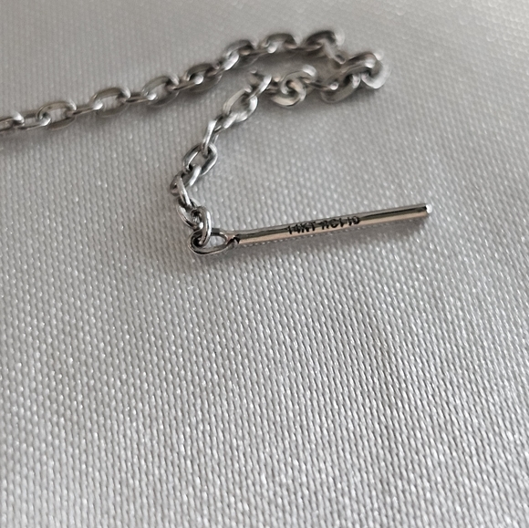 14kt White Gold Diamond Heart Adjustable Chain Necklace - Picture 4 of 5